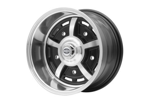 EMPI Sprintstar Wheel, 5 Spoke, 15x8” 5x205 Gloss Black w/ Polished Spokes and Lip