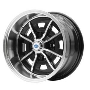 EMPI Sprintstar Wheel, 8 Spoke, 15x8” 4x130, Gloss Black w/ Polished Spokes and Lip