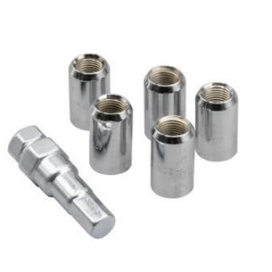 1/2" Small Dia, 60 Degree, for all 5x112 wheels Chrome with tool, Set of 5