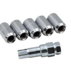 12mm Small Dia, 60 Degree, for all 5x112 wheels Chrome with tool, Set of 5