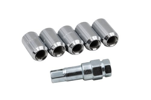 12mm Small Dia, 60 Degree, for all 5x112 wheels Chrome with tool, Set of 5