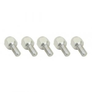 Chrome Lug Bolts - M12-1.5, 20mm Long, Set of 5, Steel / Aluminum Wheels