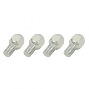 Chrome Lug Bolts - M14-1.5, 20.5mm Long, Set of 4, 9568 Steel / Aluminum Wheels