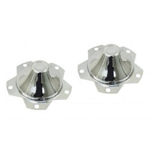 Chrome / Metal Wheel Caps for 5 Lug Wheels, Pair