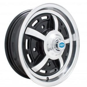 Sprintstar Gloss Black with Polished Lip & Spokes (5 Spoke) 15x5, 5x205