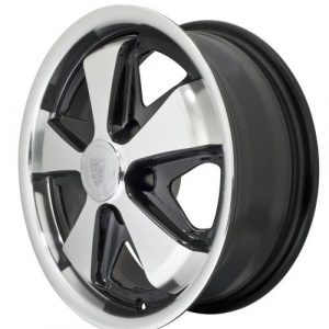 911 Alloy, Gloss Black with Polished Lip & Spokes, 15x5 1/2,5x112 Bolt Pattern, 4" BS
