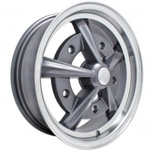 Anthracite "Radar" Style with Polished Lip, 15x5, 5x205 Pattern