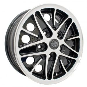 Gloss Black with Polished Lip & Face 15x5 1/2, 5x130 Pattern