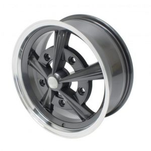 Anthracite "Radar" Style with Polished Lip, 17x7, 5x205 Pattern