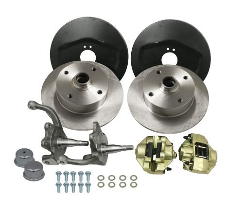 Stock-Style Spindle Front Disc Brake Kit - Ball Joint 4-Lug, 4x130mm
