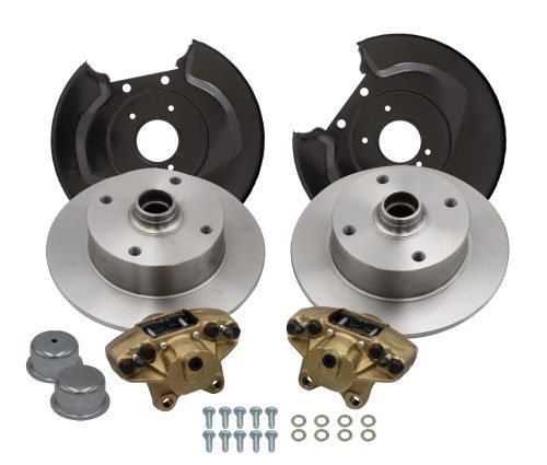 Stock-Style Spindle Front Disc Brake Kit - Ball Joint 4-Lug, 4x130mm