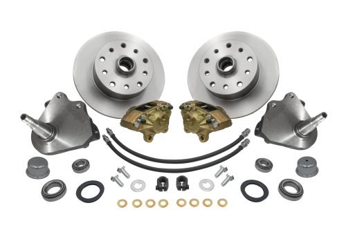 Forged Drop Spindle Front Disc Brake Kit - Link Pin 5-Lug, Double Drilled 5x130mm and 5x4.75"