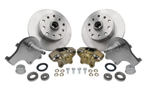 Forged Drop Spindle Front Disc Brake Kit - Ball Joint 5-Lug, Double Drilled 5x130mm and 5x4.75"
