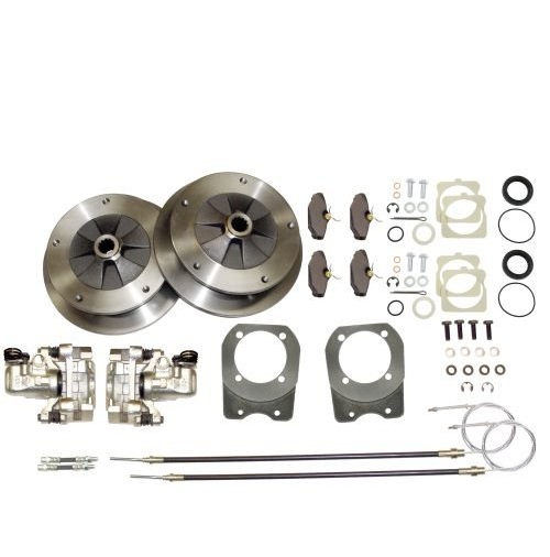 Deluxe Zero Offset Rear Disc Brake Kit - Swing Axle 5-Lug, 5x205mm with Emergency Brake
