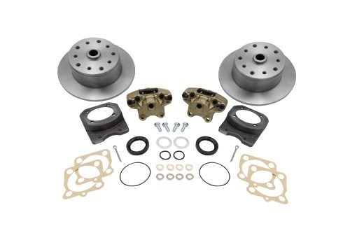 Deluxe Rear Disc Brake Kit - Swing Axle 5-Lug, Double Drilled 5x130mm and 5x4.75" without Emergency Brake