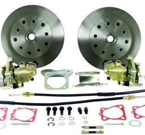 Rear Disc Brake Kit - Swing Axle 5-Lug, Double Drilled 5x130mm and 5x4.75" with Emergency Brake