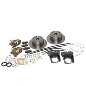 Deluxe Rear Disc Brake Kit - IRS 5-Lug, Double Drilled 5x130mm and 5x4.75" with Emergency Brake
