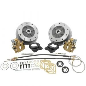 Deluxe Wide Track Rear Disc Brake Kit - Swing Axle 5-Lug, 5x205mm with Emergency Brake
