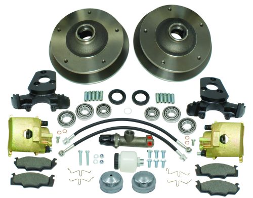 356 Front Disc Brake Conversion Kit - Link Pin 5-Lug, 5x205mm with Single Master Cylinder