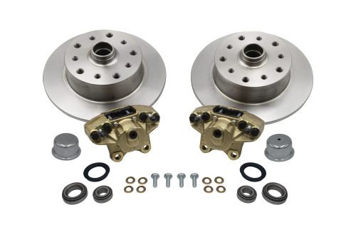 Forged Drop Spindle Front Disc Brake Kit - Ball Joint 5-Lug, Double Drilled 5x130mm and 5x4.75" without Spindles