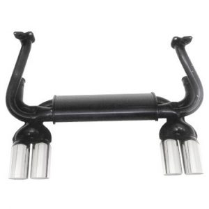 Type 1 & Ghia, 66-73, 1300-1600cc 1 3/8" tubing, Black with Chrome Tips
