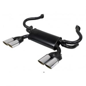 Type 3, 66-74, 1300-1600cc, 1 3/8" tubing, Black with Chrome Tips