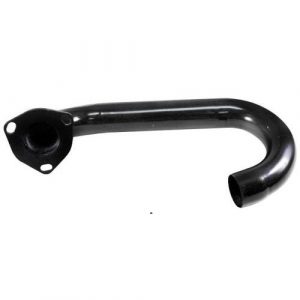 Pipe Bend, Black, Connects Muffler to Header