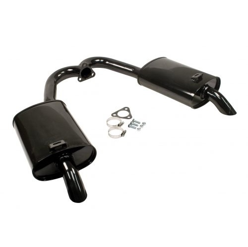 Replacement Dual Quiet Mufflers, Black