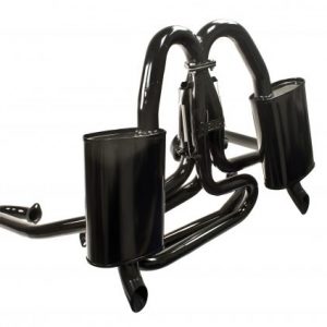 Big Engine Exhaust System with Dual Quiet Mufflers, 1 1/2"