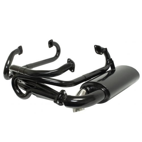 1 1/2" Sideflow Merged Exhaust System with Muffler, Type 1 66-73 Upright Engines Only, 1300-1600cc