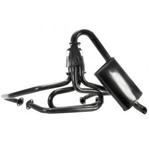 Competition Exhaust System 1 1/2" Tubing, w/ Turbo Muffler, Hi-Temp Black