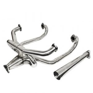 Merged 4 into 1 Competition Exhaust System w/ Horizontal Swivel Stinger, Stainless Steel
