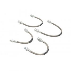 4-Piece Braided Stainless Brake Line Kit S/B 74-On