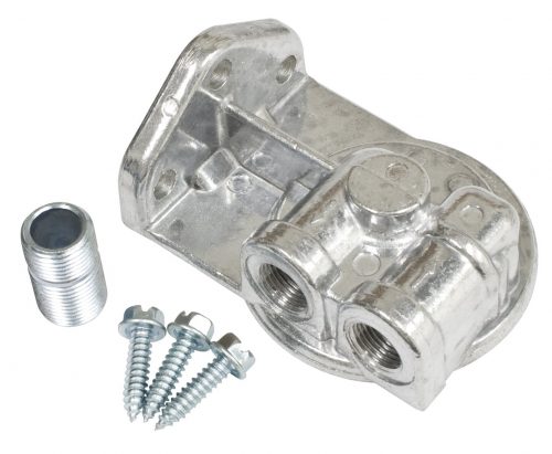 Oil Filter Adapter with Nipple, Choose Right or Left