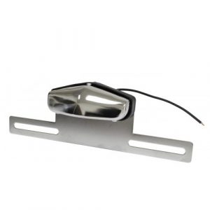 Chrome License Plate Light with Bracket