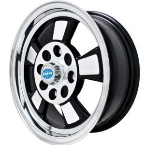 Gloss Black with Polished Lip & Spokes 15x5 1/2, 4x130 Wheel Pattern