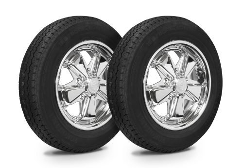 Wheel & Tire Combo, 911 Alloy Polished 4.5x15 – 5/130, Yokohama GT Special 145/80R15