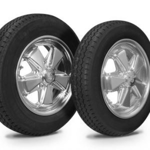 Wheel & Tire Combo, Staggered, 911 Alloy Polished 4.5x15 & 5.5x15 – 5/130, Yokohama GT Special 145/80R15 & 165/80R15