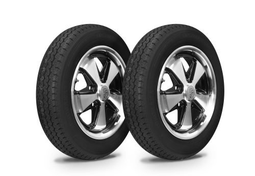 Wheel & Tire Combo, 911 Alloy Black/Polished 5.5x15 – 5/130, Yokohama GT Special 165/80R15