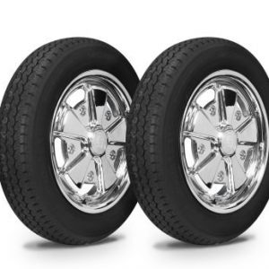 Wheel & Tire Combo, 911 Alloy Chrome 5.5x15 – 5/205, Yokohama GT Special 165/80R15