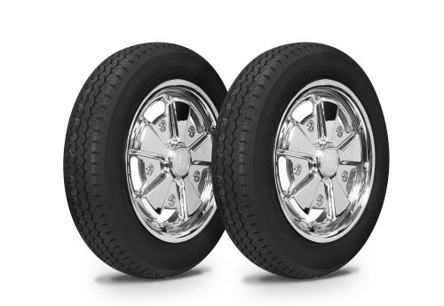 Wheel & Tire Combo, 911 Alloy Chrome 4.5x15 – 5/205, Yokohama GT Special 145/80R15