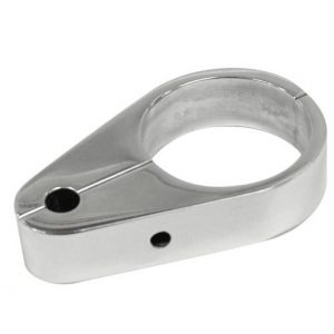 Polished Aluminum Brake Line Bracket,1 1/4" Front Brake Line, Long-Travel A-Arm Suspension
