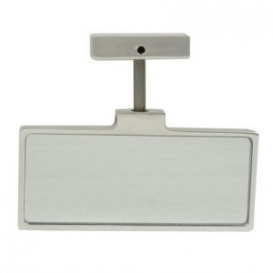 Rear View, Rectangular, Center Pin Radius / Screw Mount Mirror for 1 1/2" Tubing, 2" x 5" Mirror