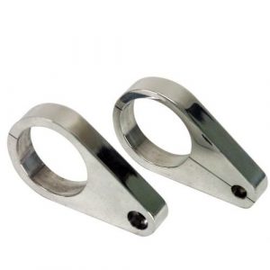 Aluminum Mirror Mount, Clamp on for 1 1/2" Tubing, Pair