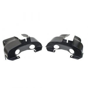 Off-Road Dual Port Shrouds, Pair. Choose Black or Chrome