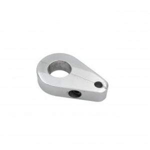 Polished Aluminum Brake Line Bracket, 3/4"
