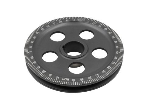 Stock Size Black Pulley with Machine-in Sand Seal