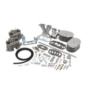 Genuine WEBER 40mm IDF Dual Carburetor Kit : Dual Port, Fits Type 1, with Chrome Air Cleaners