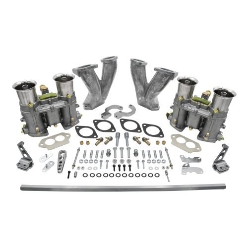 WEBER 48 IDA Dual Carburetor Kit : Standard Manifold with Hex Cross Bar Linkage : Dual Port, Fits Type 1
