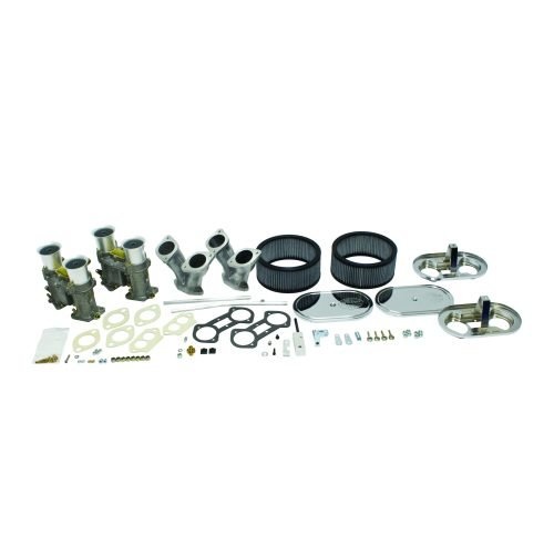 EMPI 48 EPC Dual Carburetor Kit : Short Manifold with Twist Linkage : Dual Port, Fits Type 1